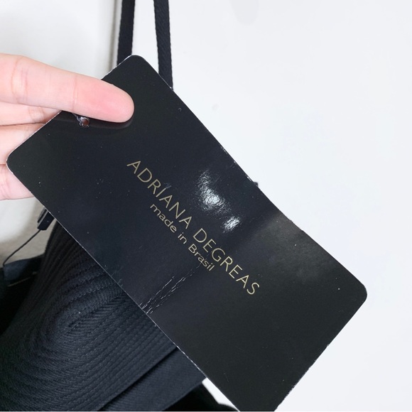 NEW Adriana Degreas Matelasse Cotton Blend Long Dress (Sz S) Cut Out Black - Picture 11 of 16